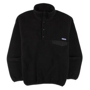 Men's Synchilla Snap-T Pullover in Black with Black details